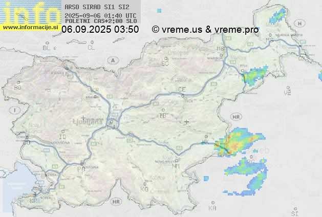 Radarska karta padavin