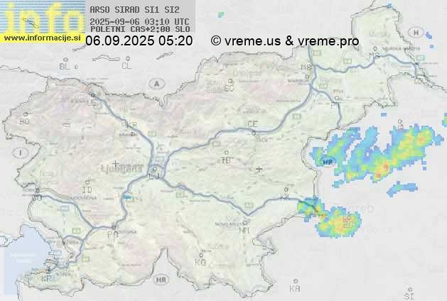 Radarska karta padavin