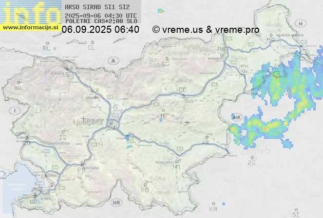 Radarska karta padavin