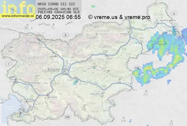 Radarska karta padavin
