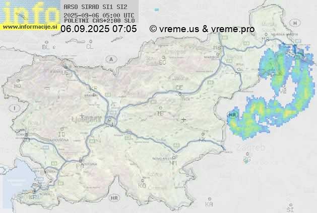 Radarska karta padavin