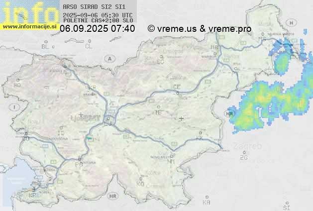 Radarska karta padavin