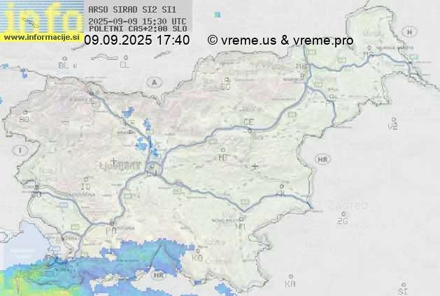 Radarska karta padavin