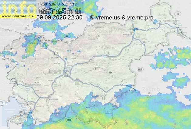 Radarska karta padavin