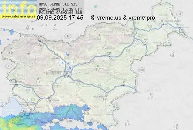Radarska karta padavin
