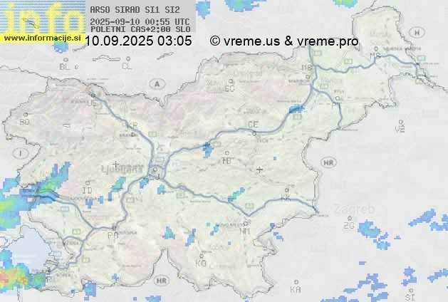 Radarska karta padavin