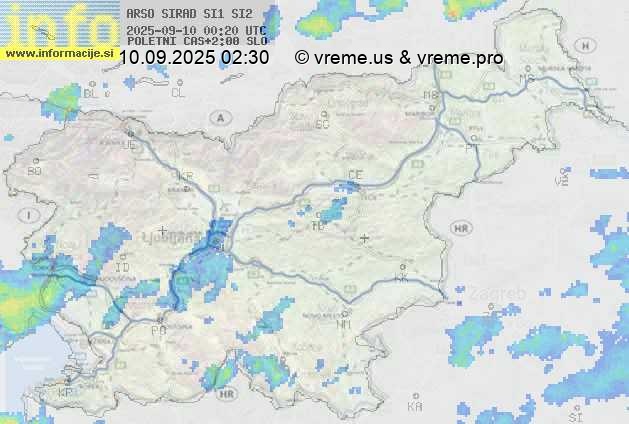 Radarska karta padavin