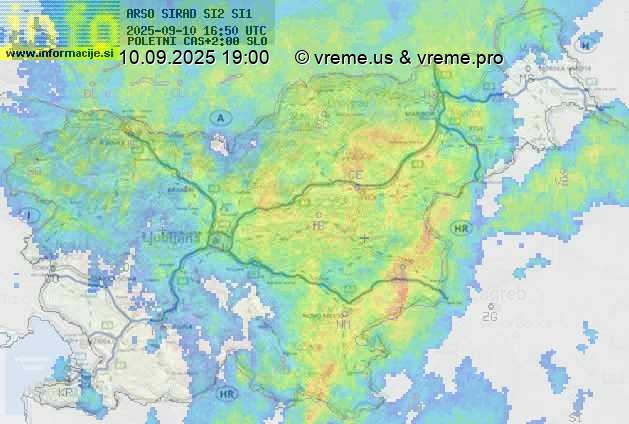 Radarska karta padavin