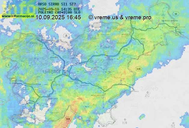 Radarska karta padavin