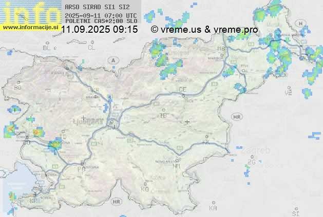 Radarska karta padavin