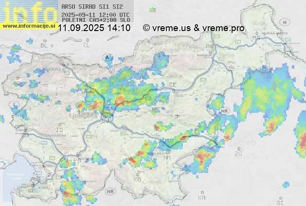 Radarska karta padavin