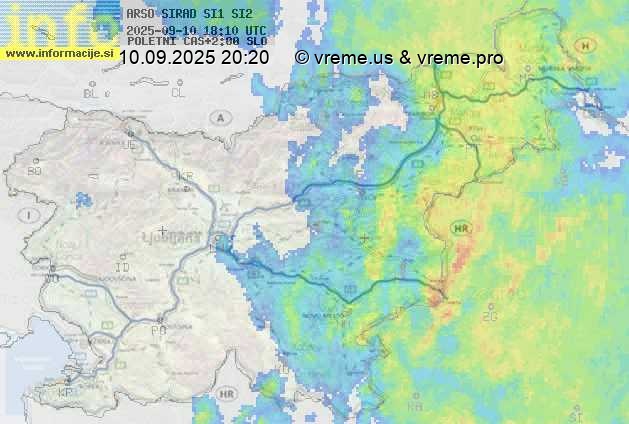Radarska karta padavin