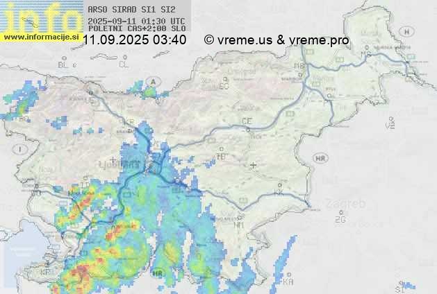 Radarska karta padavin