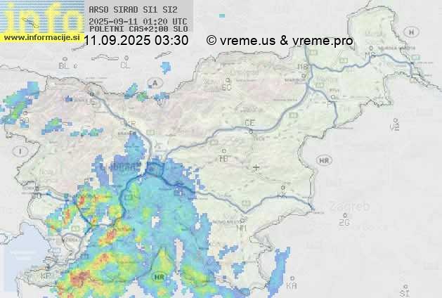 Radarska karta padavin