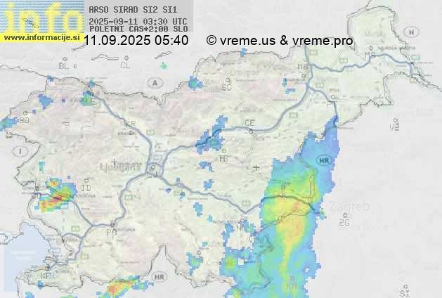 Radarska karta padavin