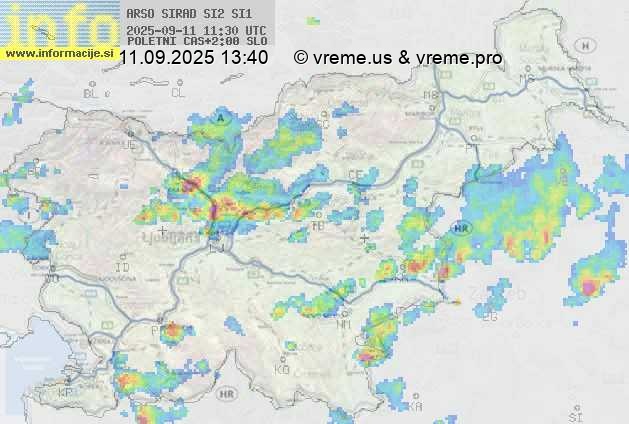 Radarska karta padavin