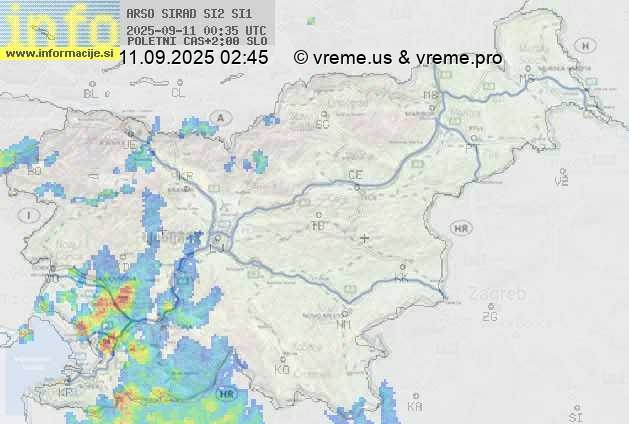 Radarska karta padavin