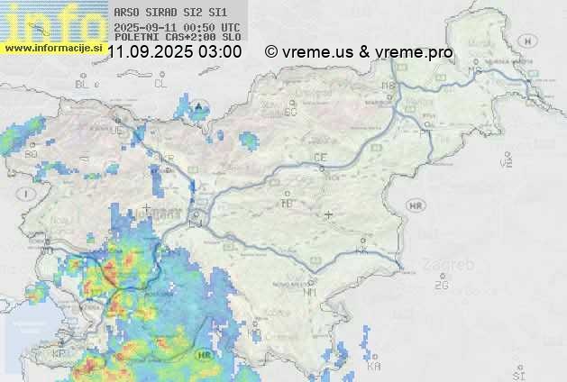 Radarska karta padavin