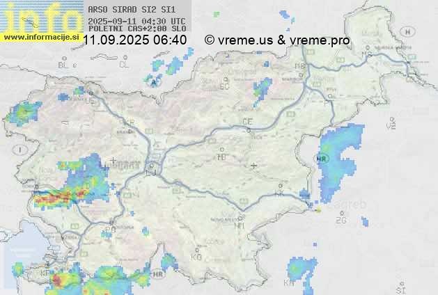 Radarska karta padavin