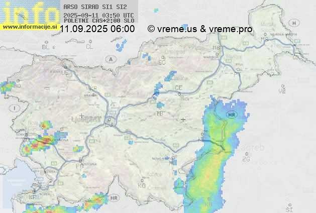 Radarska karta padavin