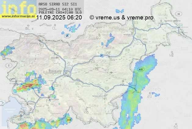 Radarska karta padavin