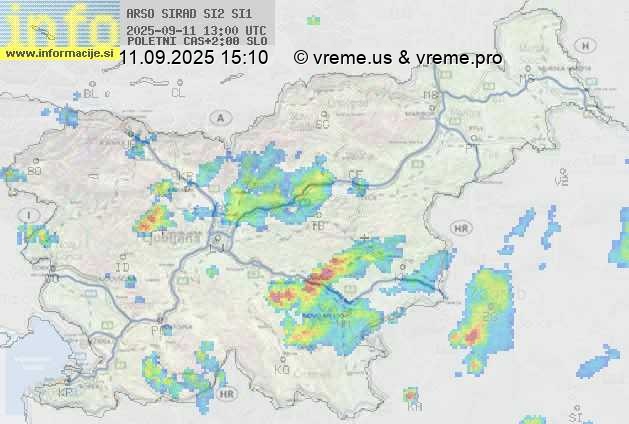 Radarska karta padavin