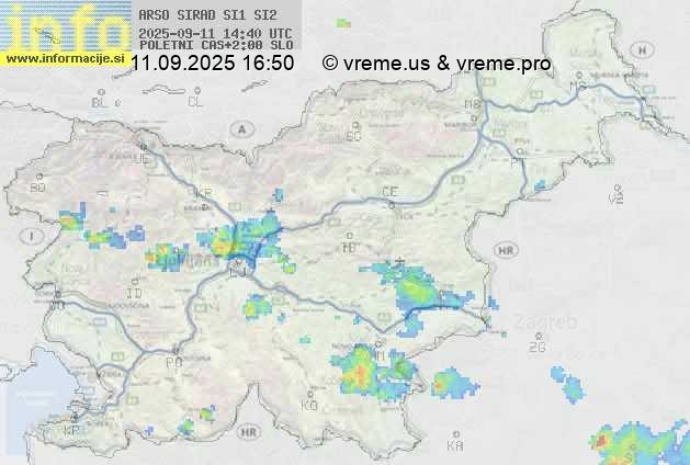 Radarska karta padavin
