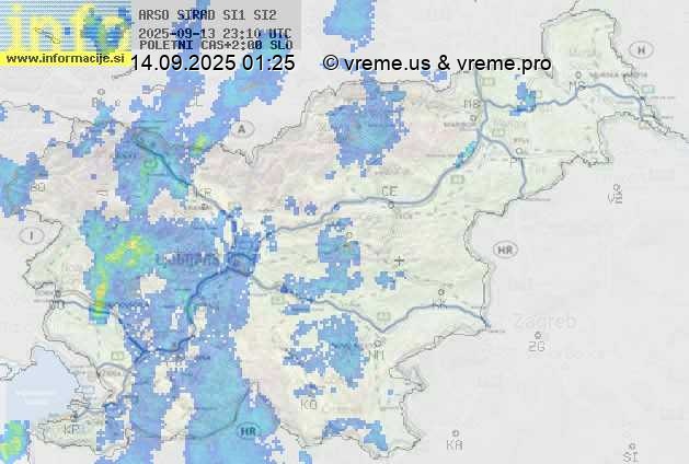 Radarska karta padavin
