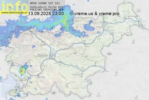 Radarska karta padavin