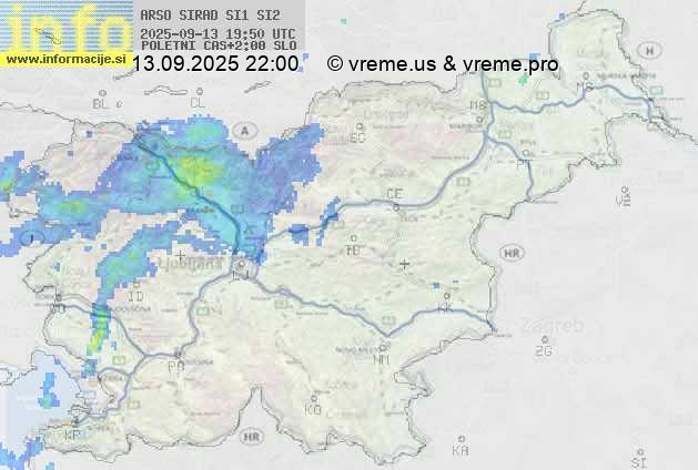 Radarska karta padavin