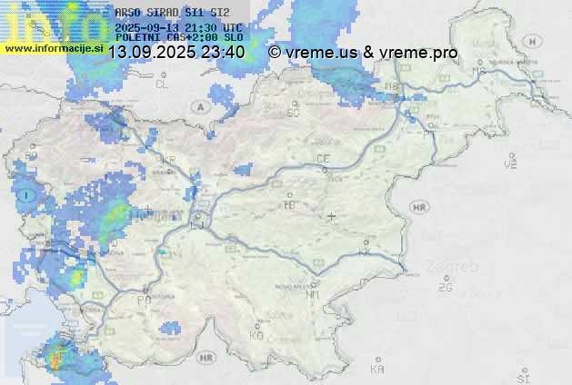 Radarska karta padavin