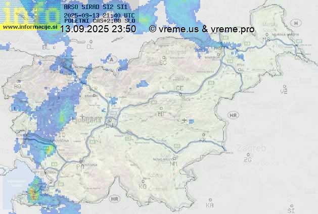 Radarska karta padavin