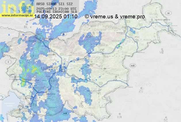 Radarska karta padavin