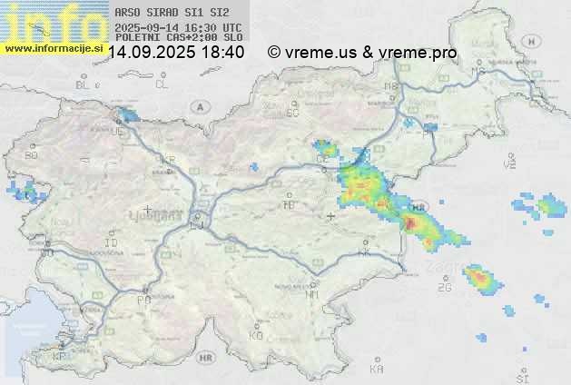 Radarska karta padavin