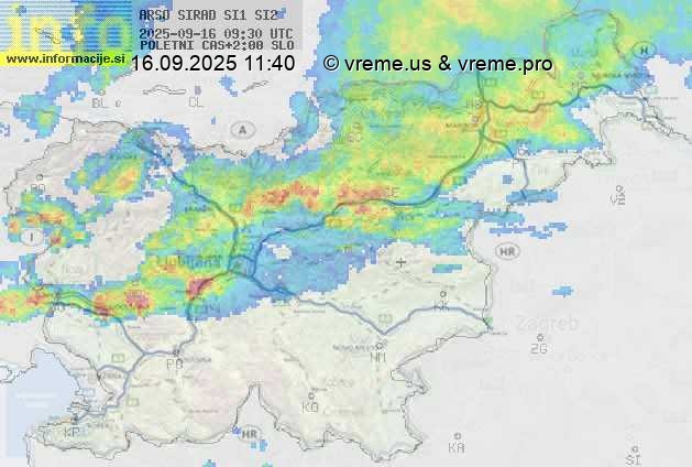 Radarska karta padavin