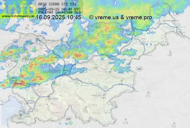 Radarska karta padavin