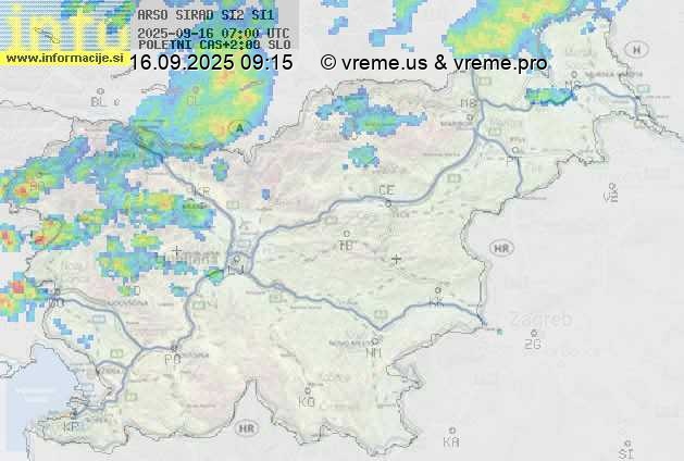 Radarska karta padavin