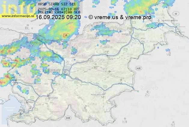 Radarska karta padavin