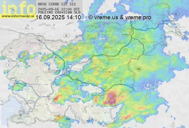 Radarska karta padavin