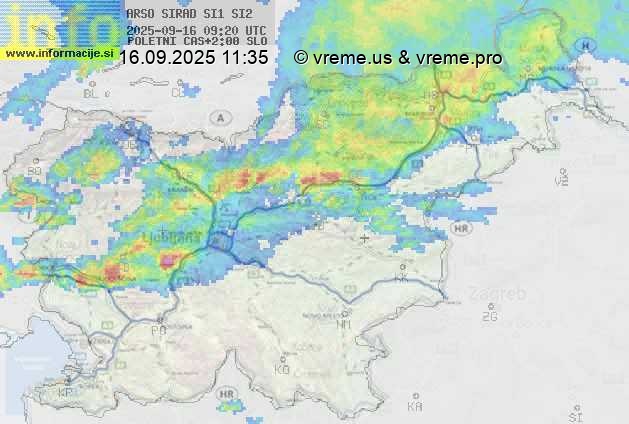 Radarska karta padavin