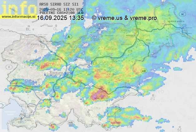 Radarska karta padavin