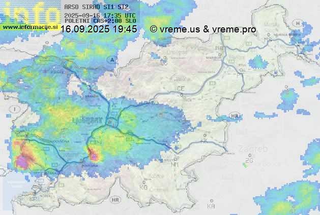 Radarska karta padavin