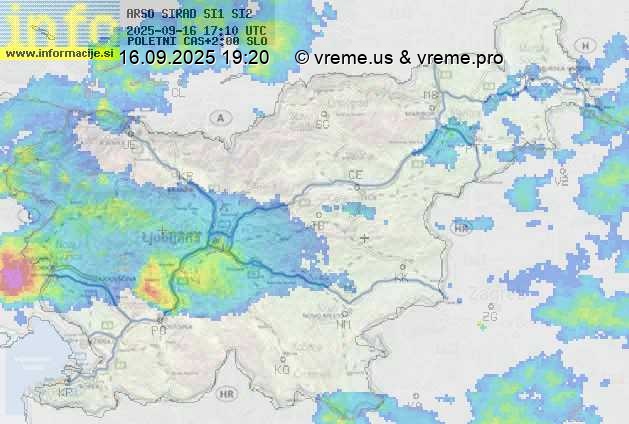 Radarska karta padavin