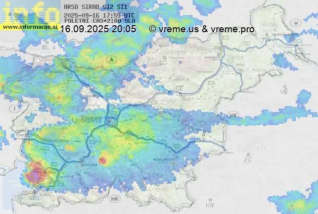 Radarska karta padavin