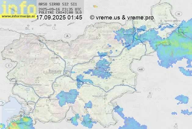 Radarska karta padavin
