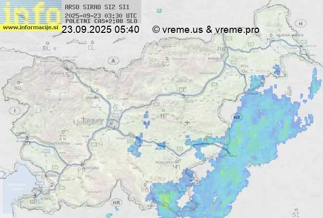 Radarska karta padavin