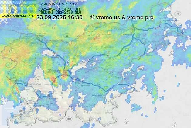 Radarska karta padavin