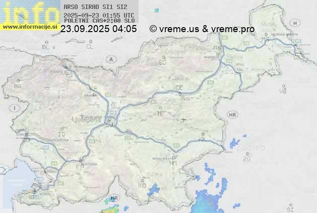Radarska karta padavin