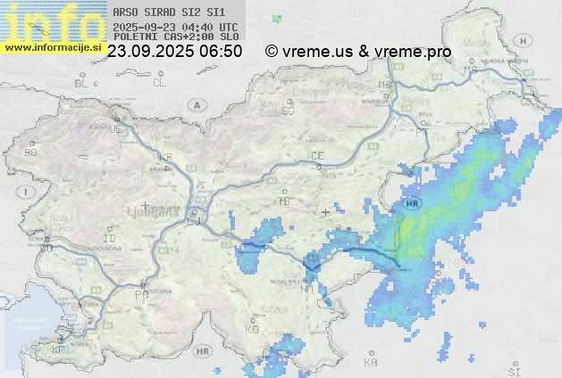 Radarska karta padavin