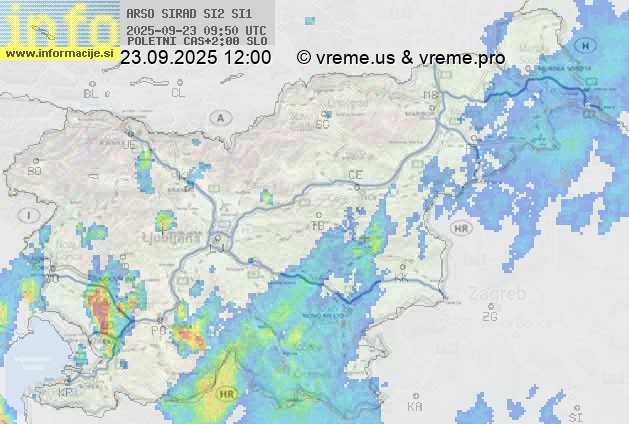 Radarska karta padavin